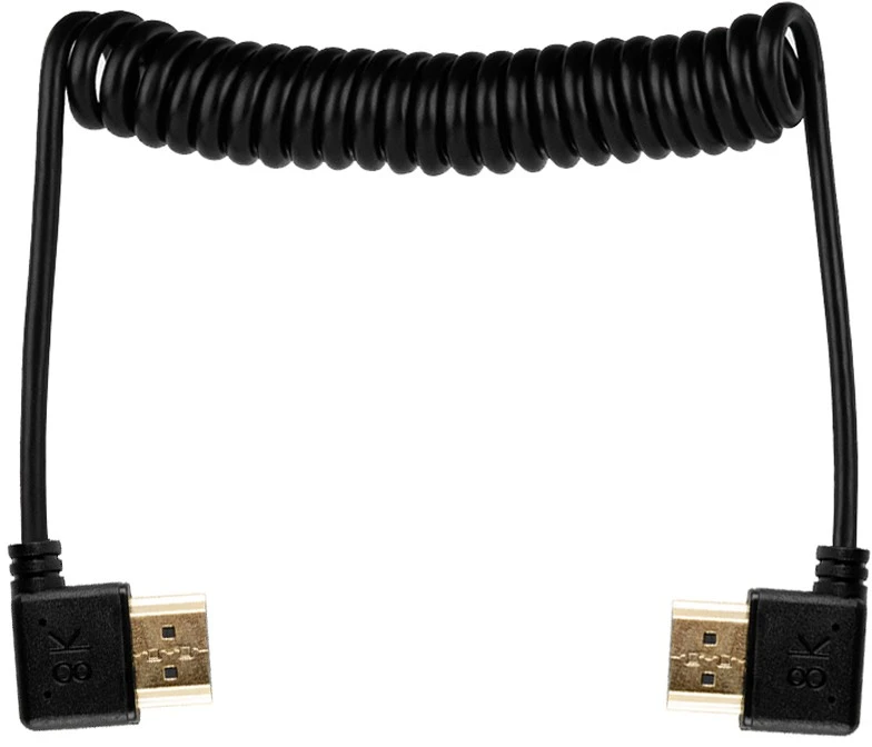 Mitoya HDMI Laidas - Micro HDMI Spiralinis 50cm 48Gbps 8K 60Hz 4K 120Hz