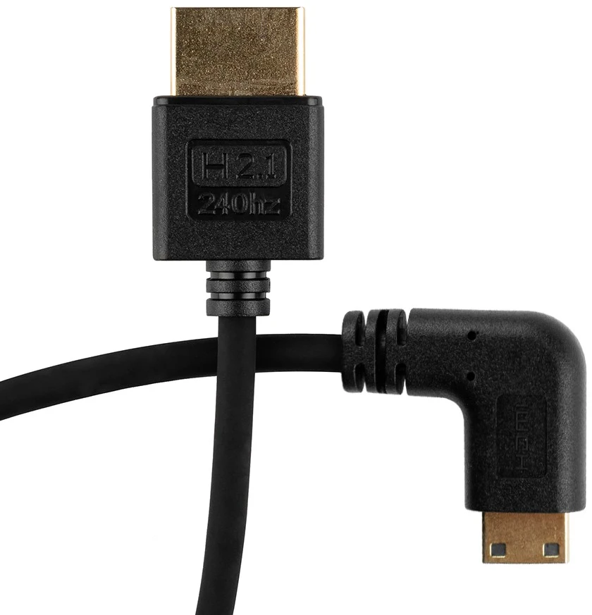 Mitoya HDMI Laidas - Spiralinis HDMI į Mini HDMI 50cm 48Gbps 8K 60Hz