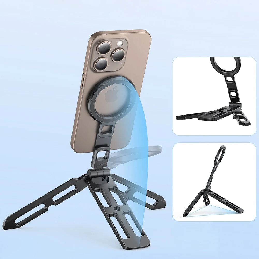 Mitoya Stovas - VRIG MG-21 Mini MagSafe Aliuminis Sulankstomas 21cm iPhone'ui