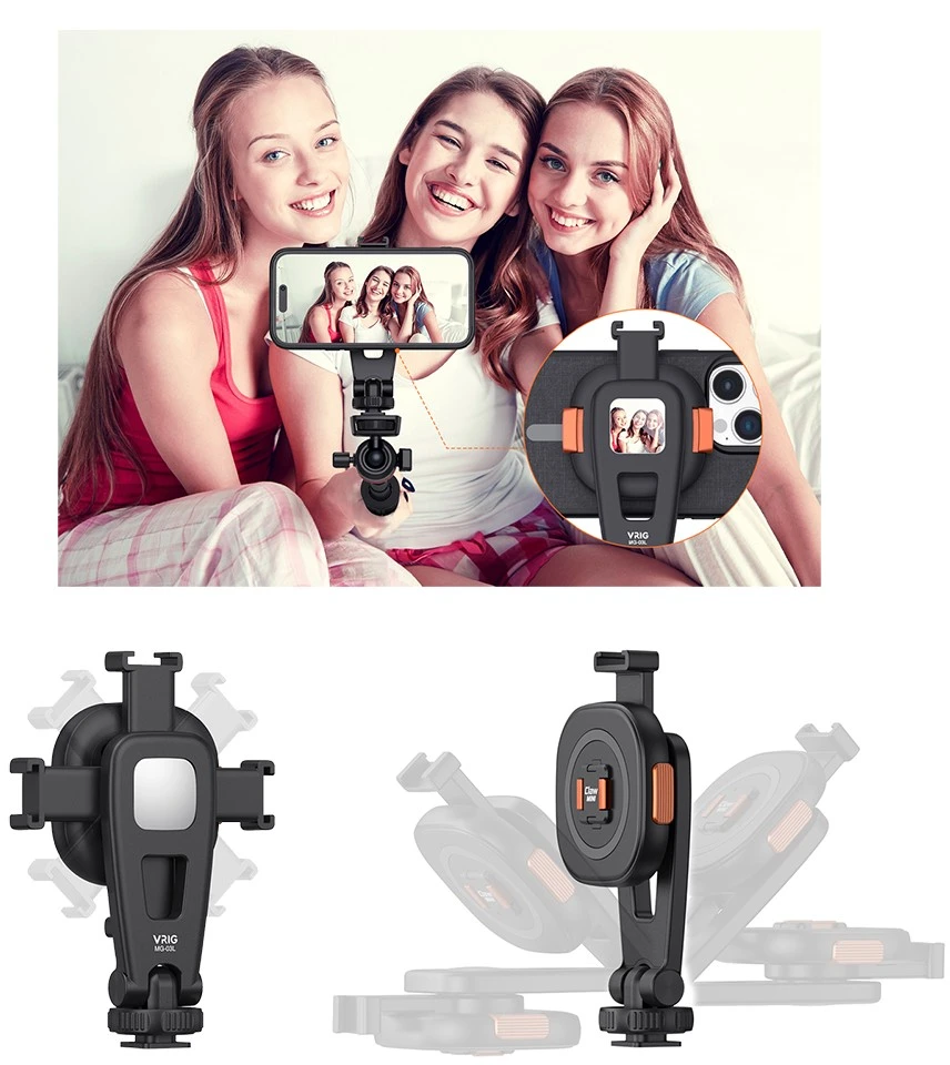 Mitoya Telefono laikiklis - VRIG MG-03L Tripod Compatible Magnetic Claw Mini Mount