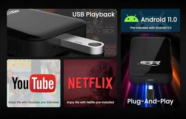 MMB CarPlay bevielis adapteris iPhone ir Android telefonams su multimedijos grotuvu