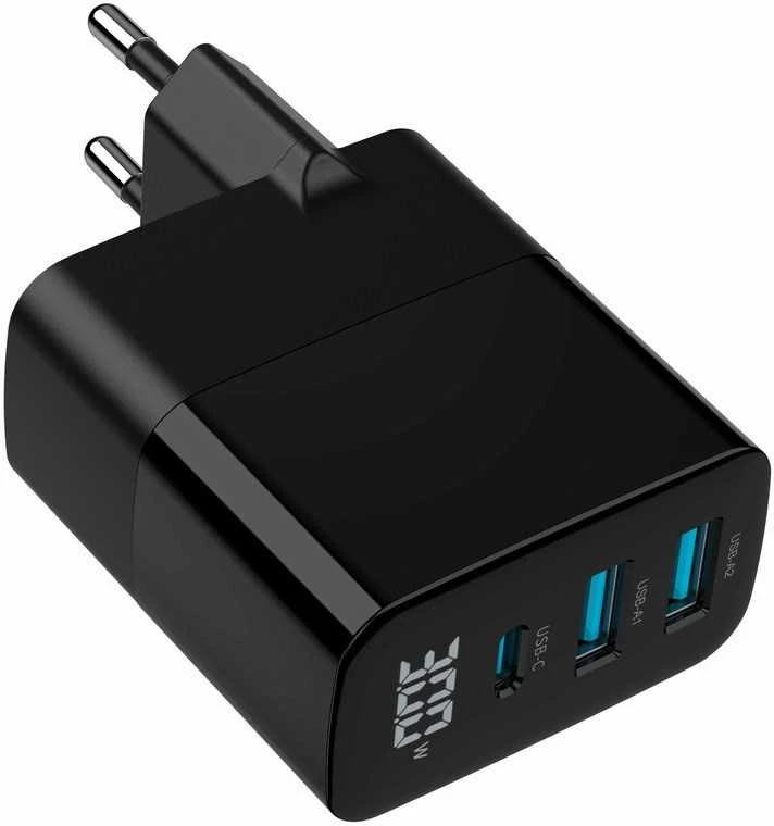 Gembird TA-UC-PDQC30LCD-BK-02 mobiliųjų įrenginių įkroviklis Universalus Juodas AC Greitas įkrovimas Vidaus patalpoms