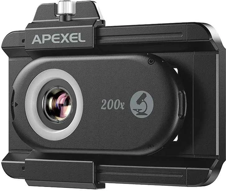 Mobilus Telefonas Mikroskopas - Apexel APL-MS200 200x Didinimas su LED Šviesa