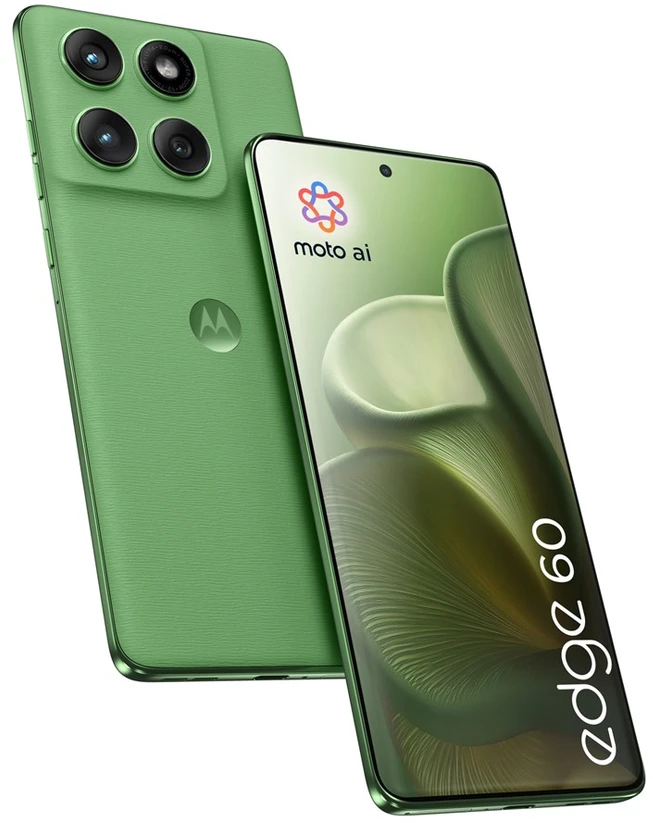 „Motorola edge 60“ 16,9 cm (6,67 colio) dviejų SIM kortelių „Android 15“ 5G USB C tipo 12 GB 512 GB 5200 mAh Žalias