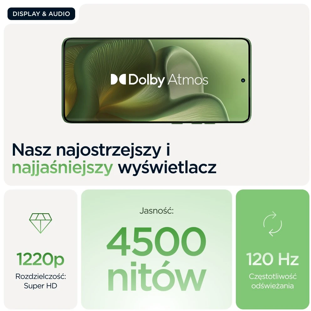 „Motorola edge 60“ 16,9 cm (6,67 colio) dviejų SIM kortelių „Android 15“ 5G USB C tipo 12 GB 512 GB 5200 mAh Žalias