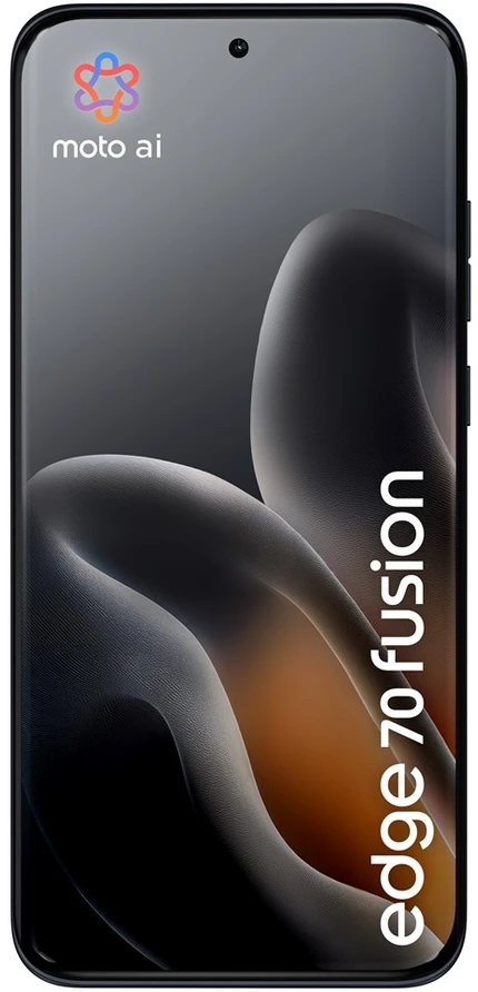 „Motorola edge 70 fusion“ 17,2 cm (6,78 colio) dviejų SIM kortelių „Android 16.0“ 5G USB C tipo 12 GB 256 GB 7000 mAh Juodas