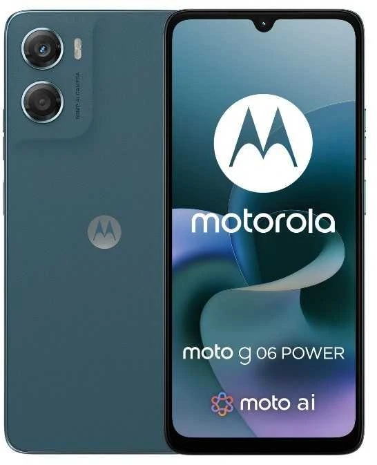 Motorola moto G06 6.88" dviejų SIM kortelių „Android 15“, USB C tipo, 4 GB, 64 GB, 7000 mAh, Mėlyna
