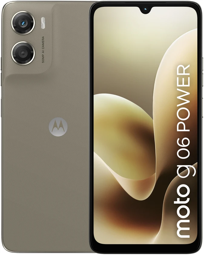 Motorola moto G06 6.88" dviejų SIM kortelių „Android“ 15, USB C tipo, 4 GB, 64 GB, 7000 mAh, lauro ąžuolo spalvos