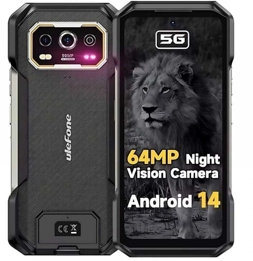 Mobilus telefonas - ULEFONE ARMOR 27 PRO 12GB RAM 256GB 5G 50MP Juodas