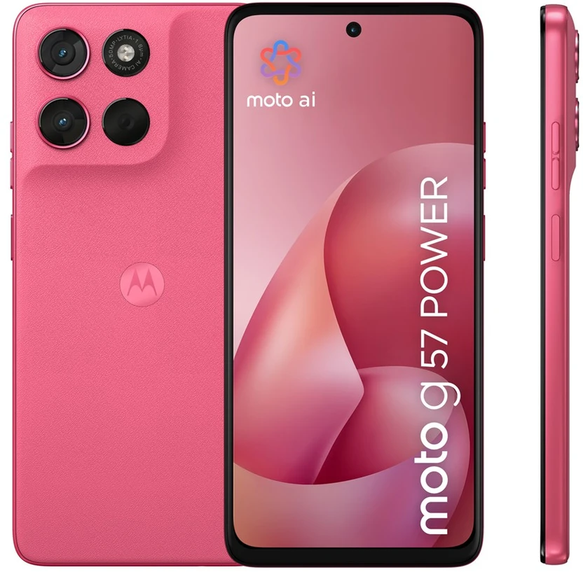 Motorola moto g57 power 17.1 cm (6.72") Dual SIM Android 16.0 5G USB Type-C 12 GB 256 GB 7000 mAh Rožinė