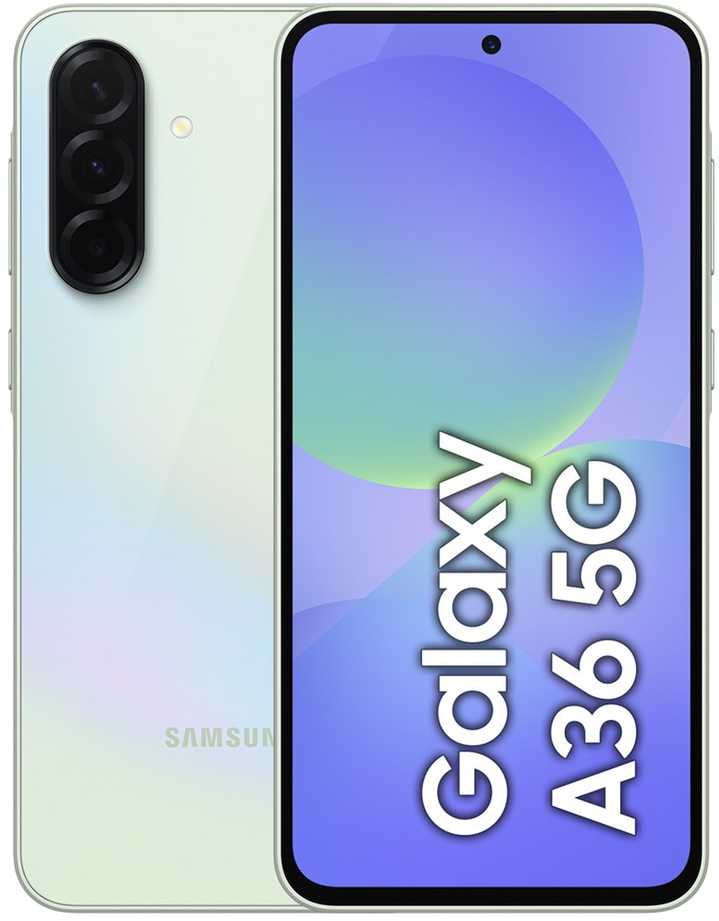 Samsung Galaxy A36 17 cm (6.7″) Dviguba SIM jungtis Android 15 5G C tipo USB 8 GB 256 GB 5000 mAh Gelsvai žalsva spalva