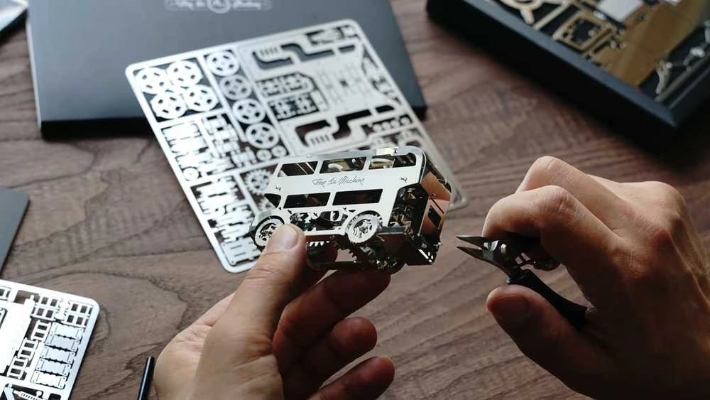 Time For Machine Cute Double-Decker - metalinio konstruktoriaus komplektas