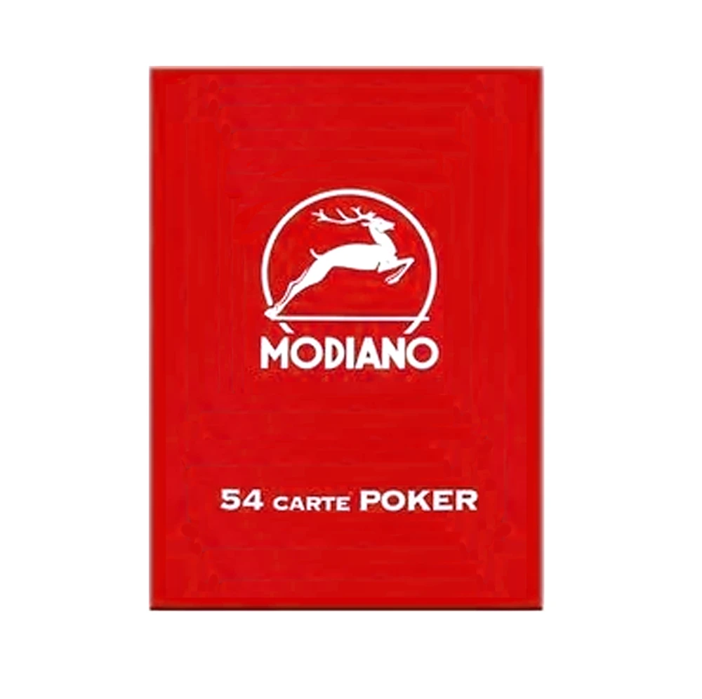 Modiano Poker Club F/N Žaidimų Kortos (Raudonos)