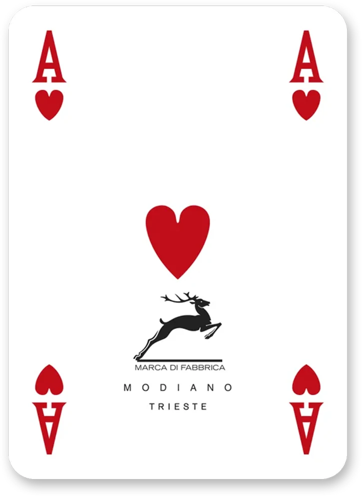 Modiano Poker Club F/N Žaidimų Kortos (Raudonos)