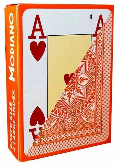 Modiano Poker Žaidimo Kortos (Oranžinės)