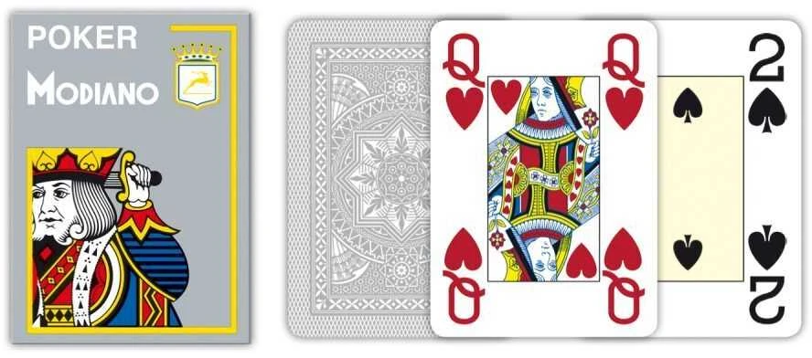 Modiano Poker Žaidimo Kortos (Pilkos)
