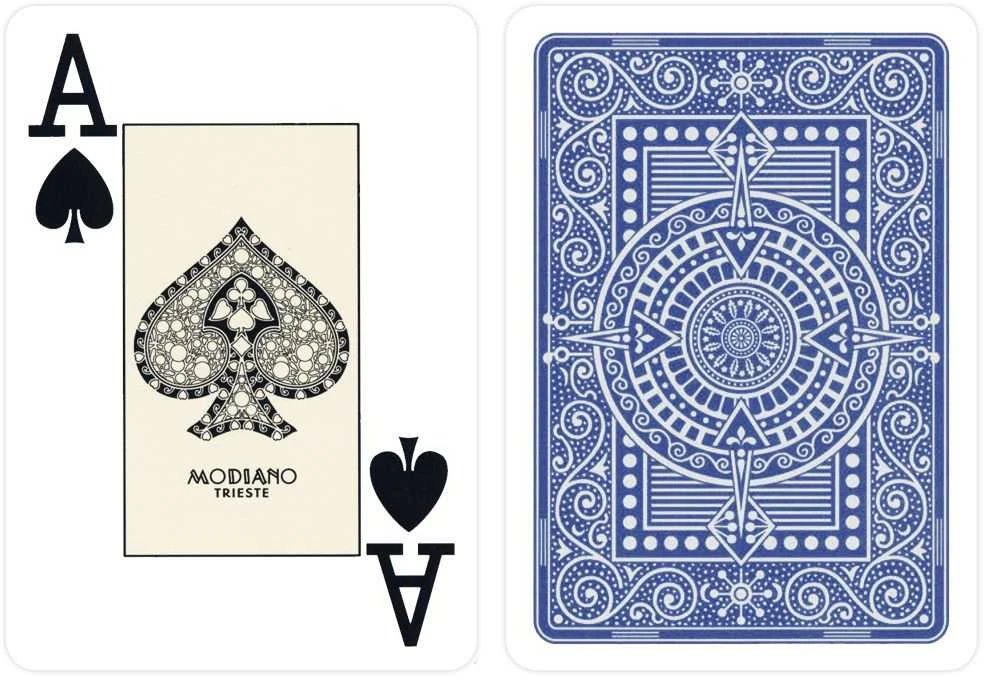 Modiano Texas Poker Hold Em Jumbo Index Žaidimų Kortos (Mėlynos)