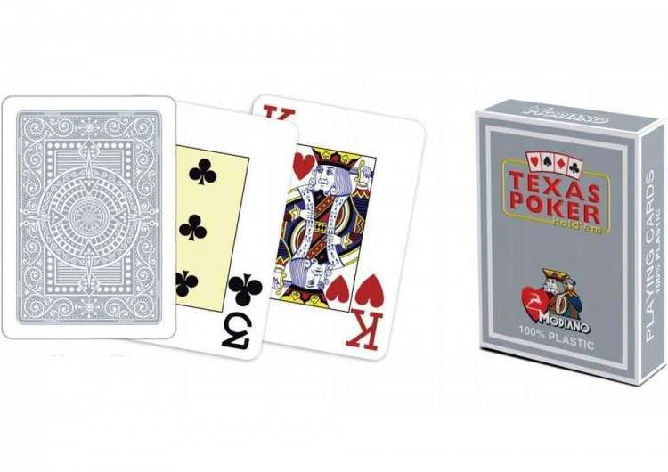 Modiano Texas Poker Hold Em Žaidimų Kortos (Pilkos)