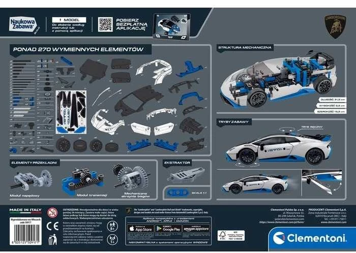 Clementoni Konstravimo rinkinys Lamborghini Huracan modeliui