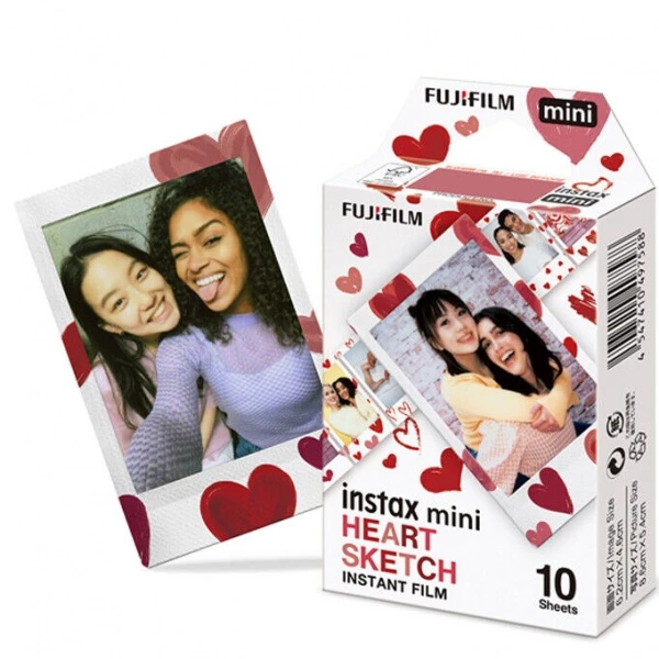 Fujifilm fotoplokštelės Instax Mini 1x10 Heart Sketch