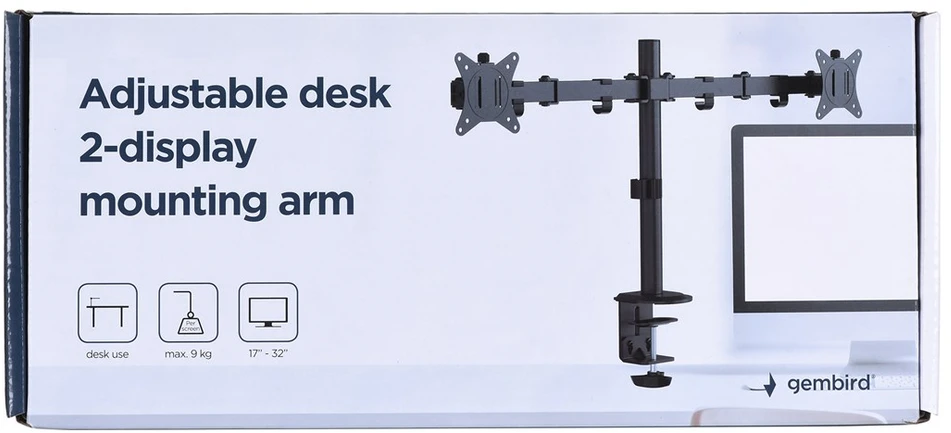 Gembird MA-D2-01 monitoriaus laikiklis / stovas 17" - 32"
