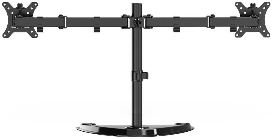 Laikiklis Gembird MS-D2ST-02 Monitorius desk stand (rotate, tilt, swivel), 13”-32”, juodas