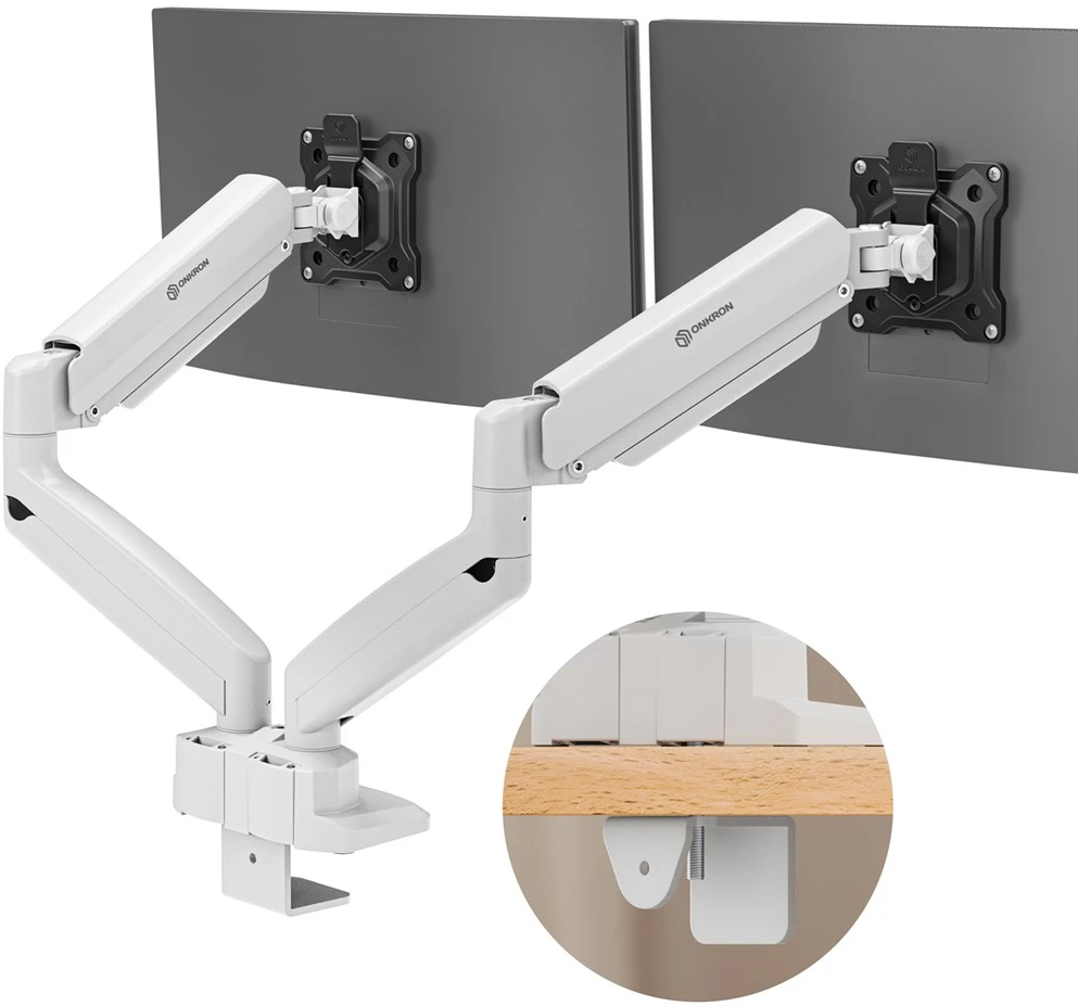 Laikiklis ONKRON G160-BW monitorius mount / stand 81.3 cm (32") Desk Baltas, Juodas