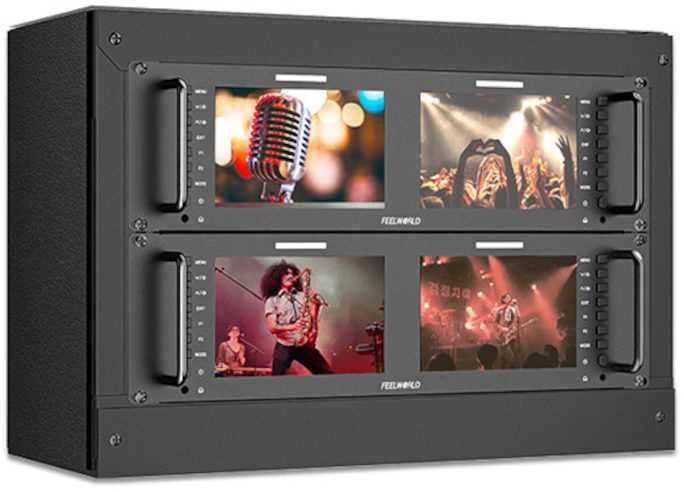 Monitorius - Feelworld D71 PLUS Dual Rack 7" 1920x1200 IPS Ekranai Juodas