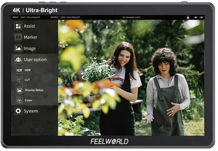 Monitorius - Feelworld LUT11H 10.1" 4K Jutiklinis Ekranas 1920x1200 2000cd/m²