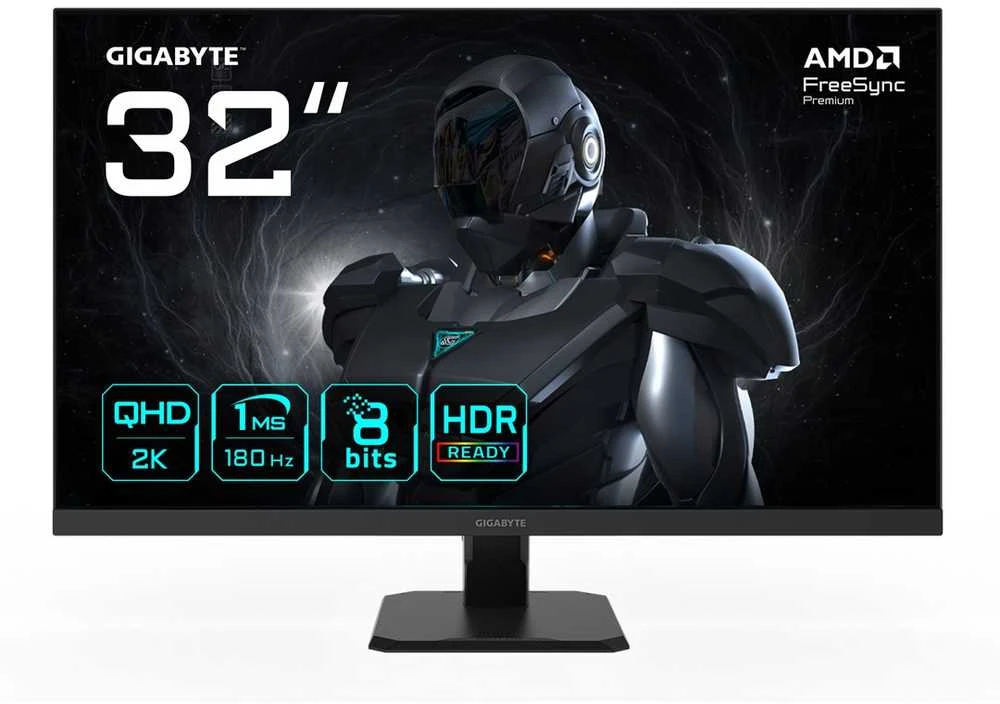Monitorius Gigabyte | GS32QA | 31.5 " | SS IPS | QHD | 180 Hz | 1 ms | 2560 x 1440 pikselių | 300 cd/m² | HDMI jungtys quantity 2
