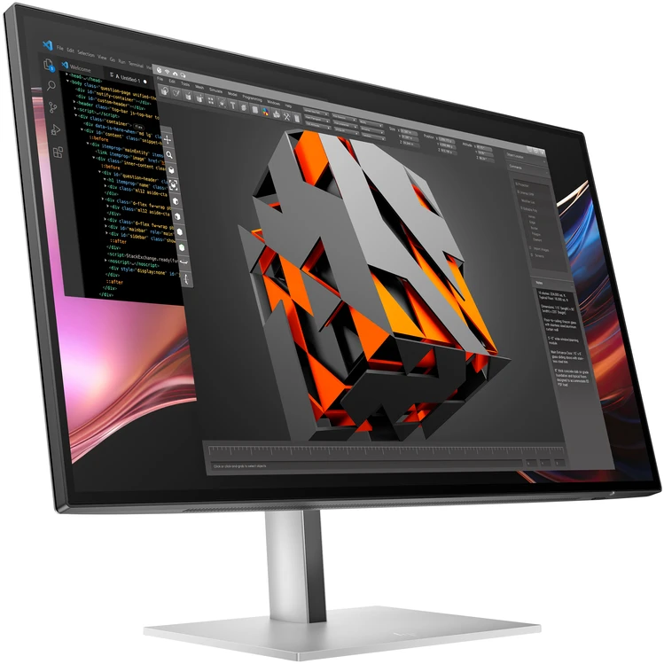 HP 727pu serijos 7 Pro QHD TB4 įkrovimo monitorius - 27 colių 2560x1440 QHD 400 nitų 120Hz AG, IPS Juodas HDR 400, USB-C (100W/15W)/HDMI/DisplayPort Daisy-Chain, 5x USB-A, RJ-45 LAN, reguliuojamo aukščio/pakreipimo/pasukimo/sukimosi, 3 metai (pakeičia Z27u G3)