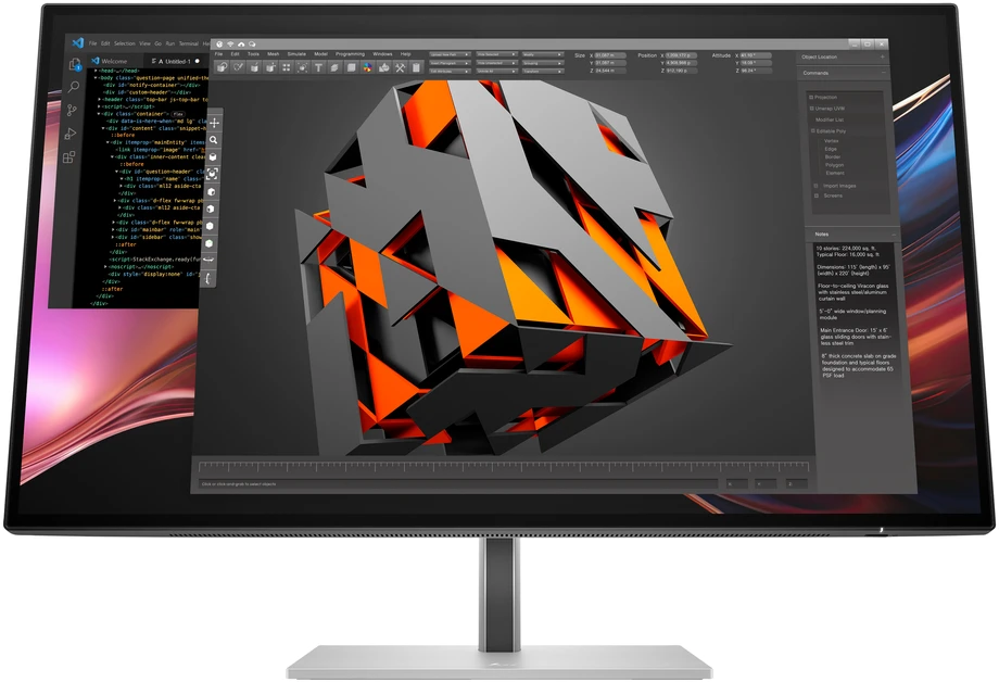 HP 727pu serijos 7 Pro QHD TB4 įkrovimo monitorius - 27 colių 2560x1440 QHD 400 nitų 120Hz AG, IPS Juodas HDR 400, USB-C (100W/15W)/HDMI/DisplayPort Daisy-Chain, 5x USB-A, RJ-45 LAN, reguliuojamo aukščio/pakreipimo/pasukimo/sukimosi, 3 metai (pakeičia Z27u G3)