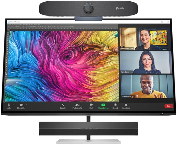 Hewlett Packard (HP) HP 732pk Series 7 Pro 4K TB4 įkrovimo monitorius - 31.5" 3840x2160 UHD 400 nitų 60Hz AG, IPS Juodas HDR 400, USB-C (100W/15W)/HDMI/DisplayPort Daisy-Chain, 4x USB-A, RJ-45 LAN, reguliuojamo aukščio/pakreipimo/pasukimo/sukimosi, 3 metai (pakeičia Z32k G3)