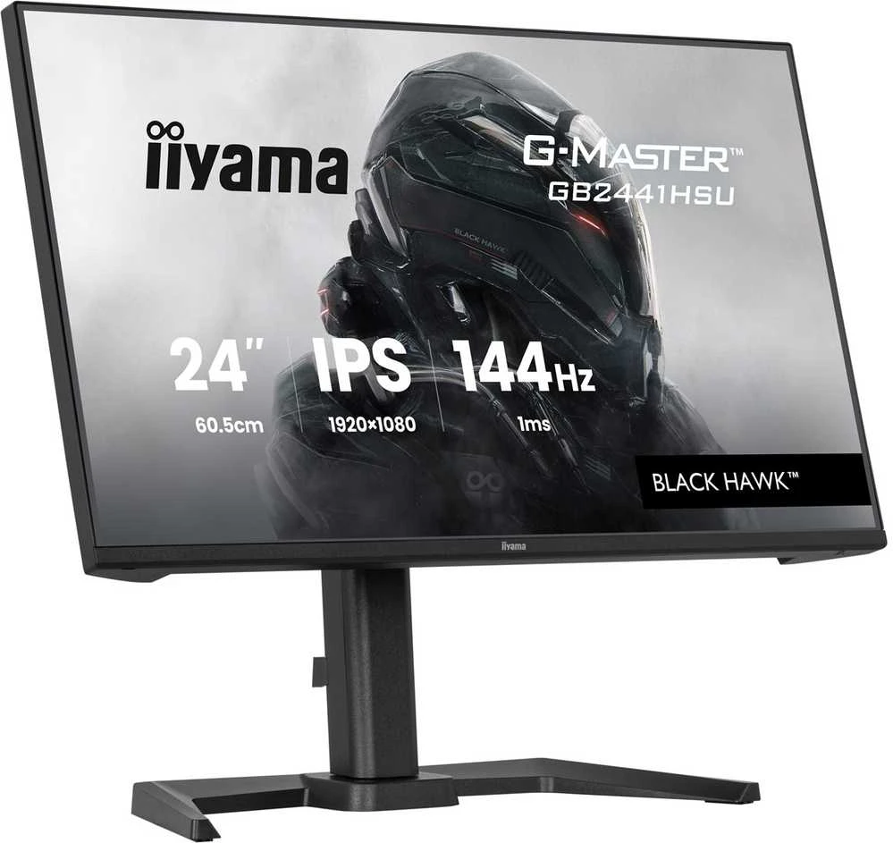 Monitorius iiyama G-Master GB2441HSU-B1 Juodas Hawk - 144Hz | Full HD | IPS | 23.8"