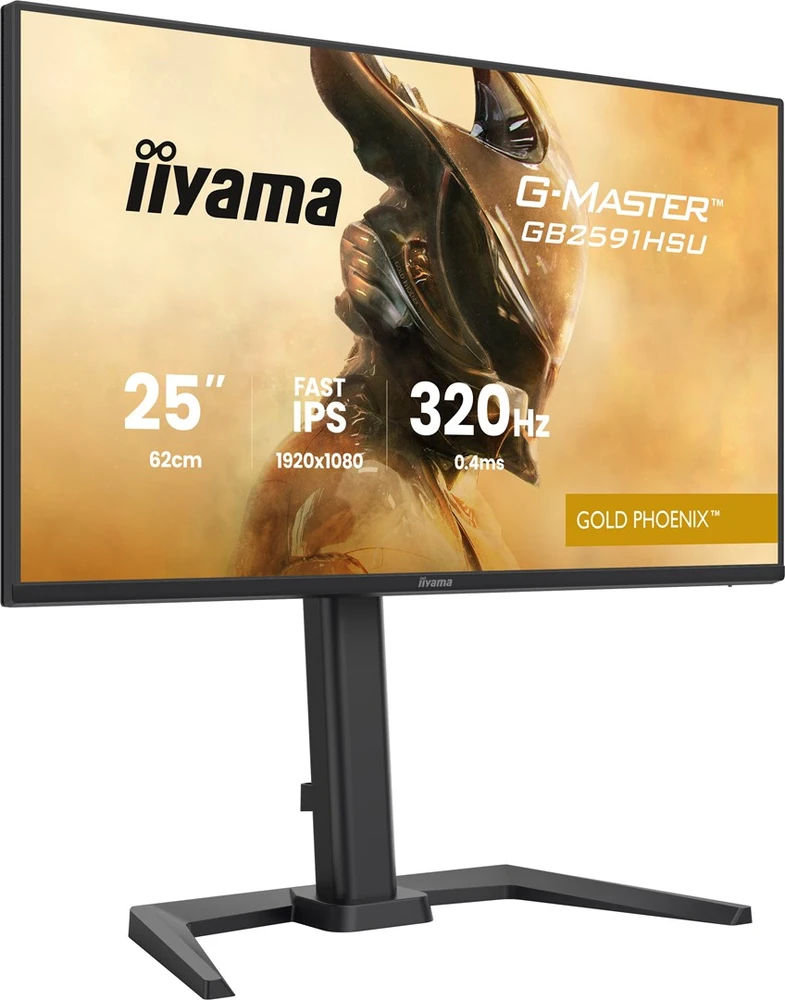 Monitorius iiyama G-Master GB2591HSU-B1 Gold Phoenix - 320Hz | Full HD | Fast IPS | 24.5" | HDMI 2.1 | DP 1.4 | HDR10 | USB-C