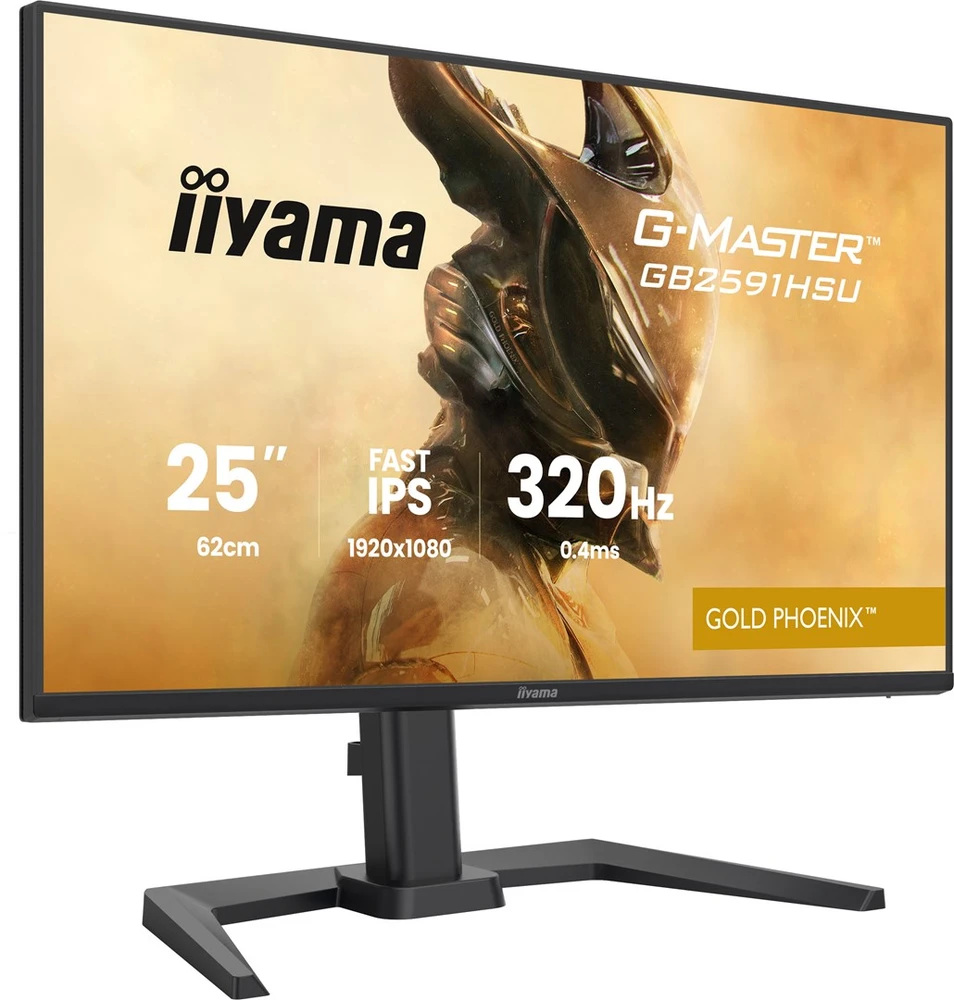 Monitorius iiyama G-Master GB2591HSU-B1 Gold Phoenix - 320Hz | Full HD | Fast IPS | 24.5" | HDMI 2.1 | DP 1.4 | HDR10 | USB-C