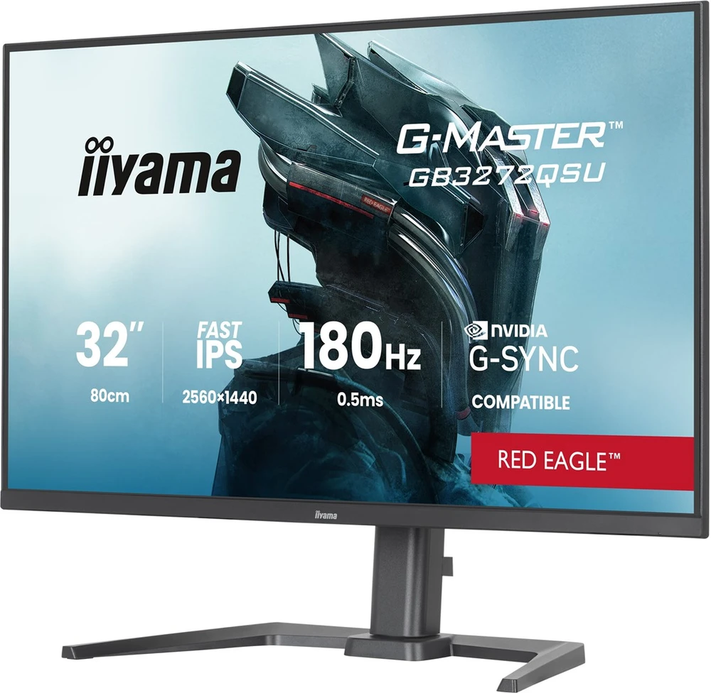 Monitorius „Raudona Eagle iiyama G-Master GB3272QSU-B1“ – „Raudona Eagle“ – 180 Hz | QHD | Greitas IPS | 31,5 colio