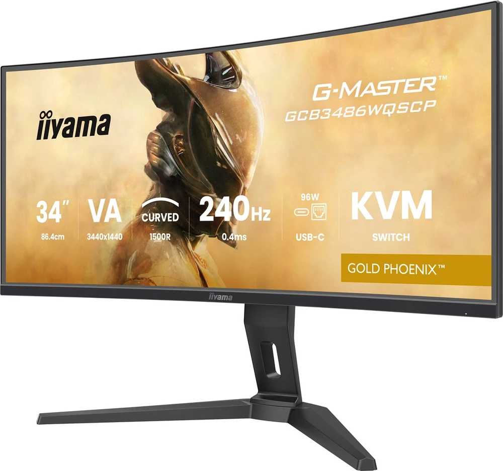 iiyama G-MASTER GCB3486WQSCP-B1 computer monitorius 86.4 cm (34") 3440 x 1440 pikselių UltraWide Quad HD Juodas