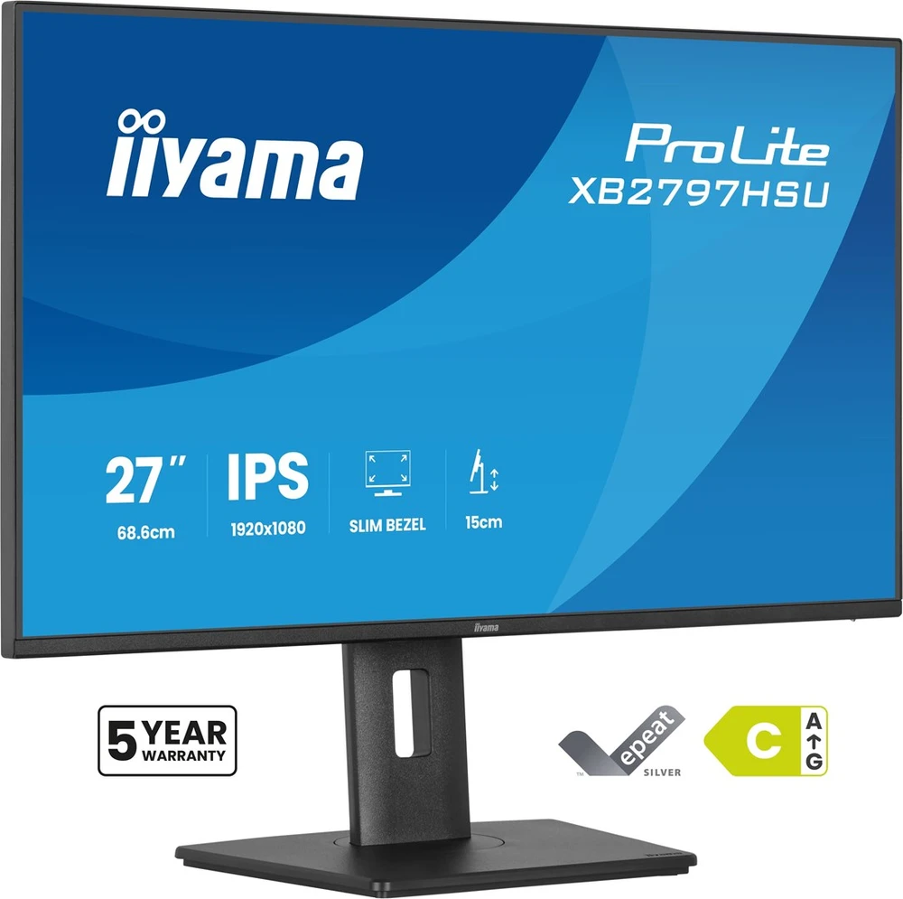 iiyama ProLite XB2797HSU-B1 computer monitorius 68.6 cm (27") 1920 x 1080 pikselių Full HD LED Juodas