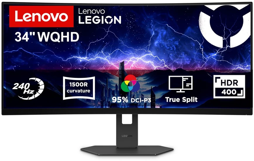 Monitorius Lenovo | Legion 34W-2c | 34 " | VA | 21:9 | 240 Hz | 0.5/1/2/4/5 ms | 3440 x 1440 pikselių | 400 cd/m² | HDMI jungtys quantity 2 | Eclipse Juodas
