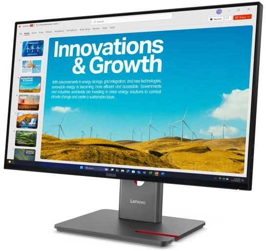 Monitorius - Lenovo P24qd-40 23.8" QHD, USB-C, HDMI, 16.7M Spalvų