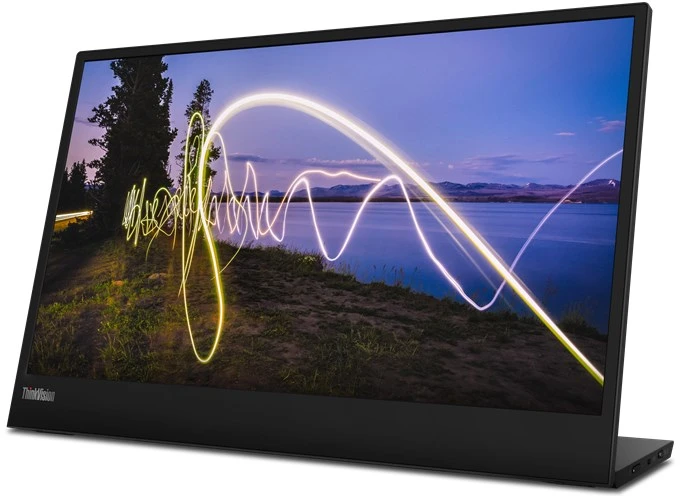 Lenovo ThinkVision M15 15,6 colio, IPS, FHD, 1920 x 1080, 16:9, Įjungta: 6 ms Išjungta: 14 ms, 250 cd/m², Juodas, 1 x USB Type-C, 60 Hz