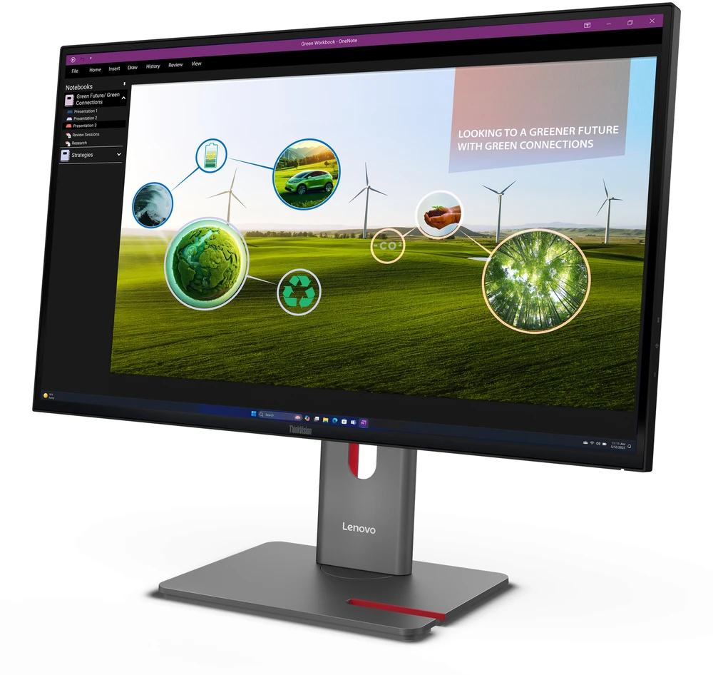 Monitorius Lenovo | ThinkVision | P27Q-40 | 27 " | IPS | 16:9 | 120 Hz | 4 ms | 350 cd/m² | HDMI jungtys quantity 1 | Eclipse juodas | Garantija 36 mėn.