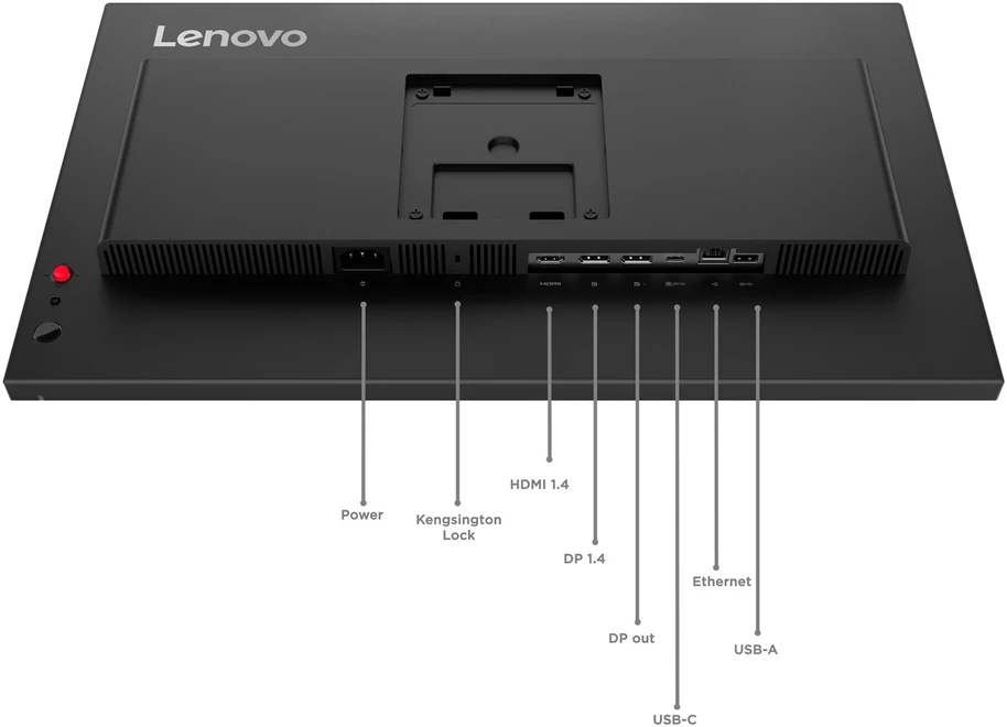 Monitorius - Lenovo ThinkVision T24D-40 23,8" Full HD IPS, HDMI, USB Type-C, Juodas