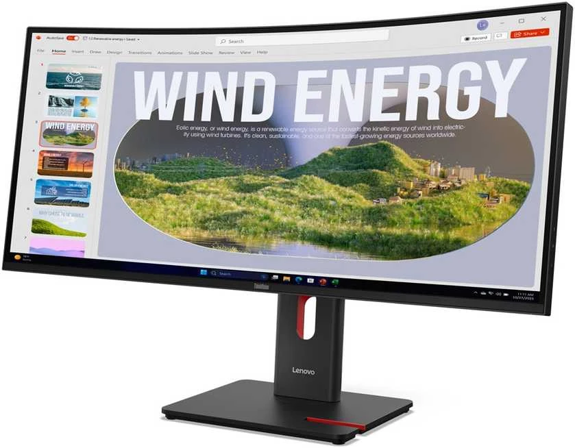 Monitorius Lenovo ThinkVision T34WD-40 LED ekranas 86.4 cm (34") 3440 x 1440 pikselių Wide Quad HD+ Juodas