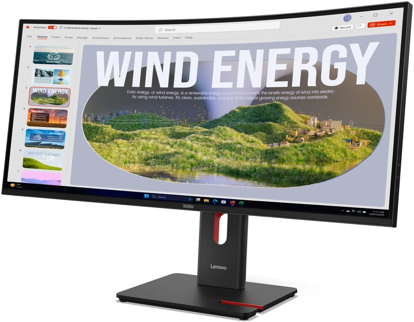 Monitorius Lenovo | ThinkVision | T34WD-40 | 34 " | VA | 21:9 | 120 Hz | 4 ms | 3440 x 1440 pikselių | 300 cd/m² | HDMI jungtys quantity 1 | Eclipse juodas | Garantija 36 mėn.