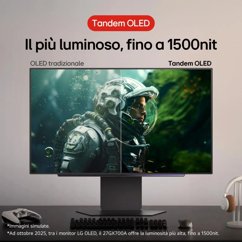 Monitorius LG UltraGear 27GX700A-B - 280Hz | QHD | Tandem OLED | 0.03ms | 26.5"