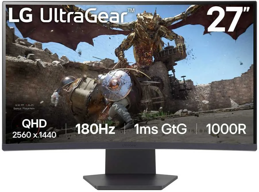 Monitorius LG | 32GS60QC-B | 32 " | VA | QHD | 16:9 | 180 Hz | 1 ms | 2560 x 1440 pikselių | 300 cd/m² | HDMI jungtys quantity 2