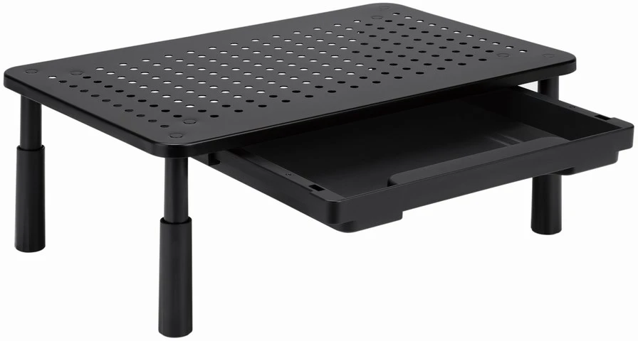Laikiklis Gembird MS-TABLE-D-01 reguliuojamas monitoriaus stovas su stalčiumi (stačiakampis)