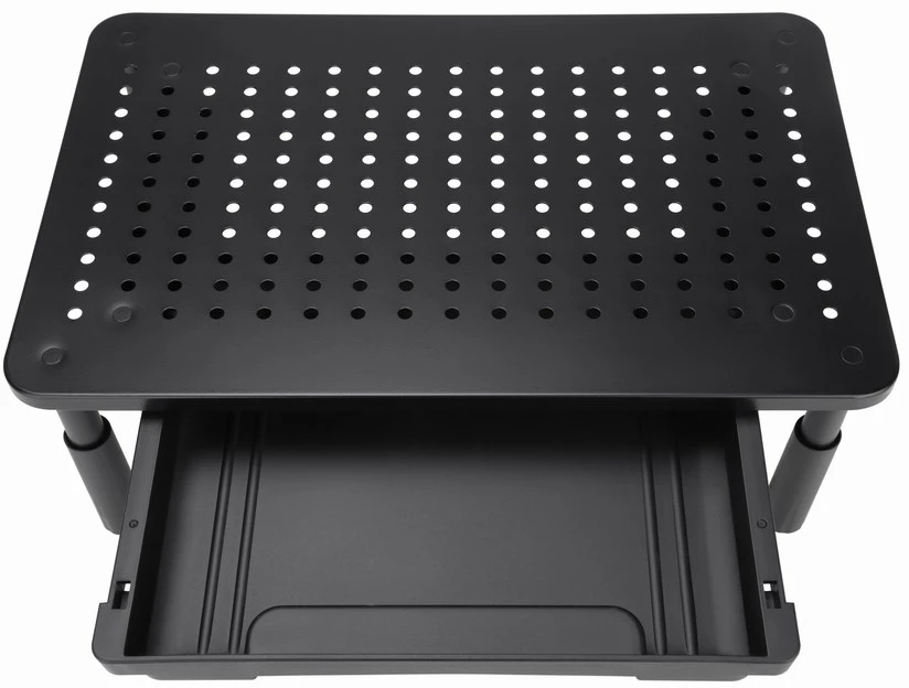 Gembird MS-TABLE-D-01 reguliuojamas monitoriaus stovas su stalčiumi (stačiakampis)